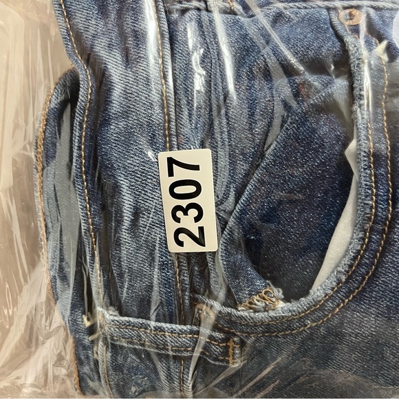 American Eagle 90’s Bootcut Distressed Jeans Womens 12 Blue Denim Stretch 2307 - Picture 11 of 11